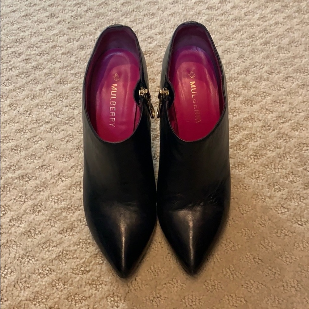 Mulberry black pointed toe booties size 39